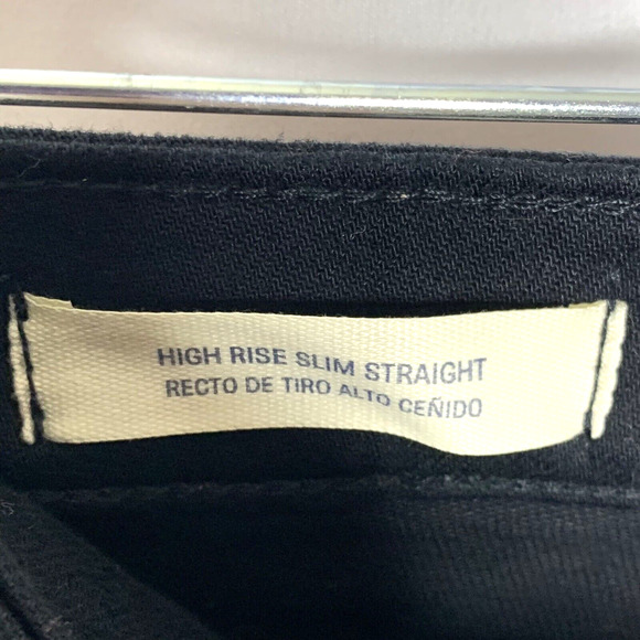 Universal Thread Womens Black Jeans Size 0 25R High Rise Slim Straight - Picture 4 of 11